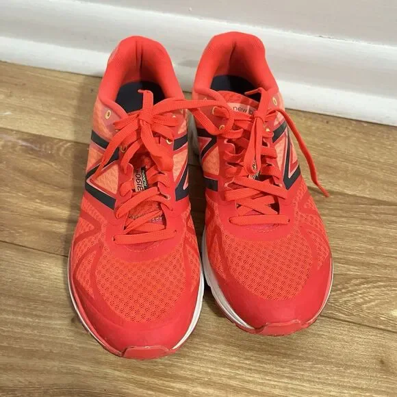 NEW BALANCE 3190 V2 Sneaker Size 8 Trainers Orange Pink Synthetic Women Coral - Picture 3 of 9